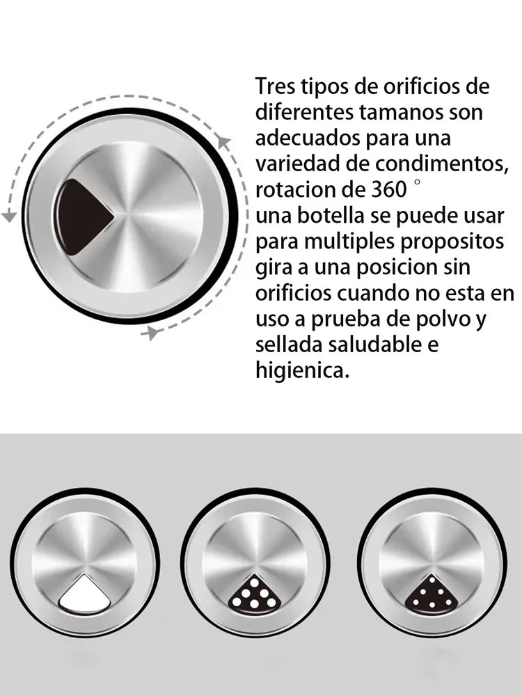 Especiero giratorio negro 6 frascos vidrio organizador condimentos cocina

