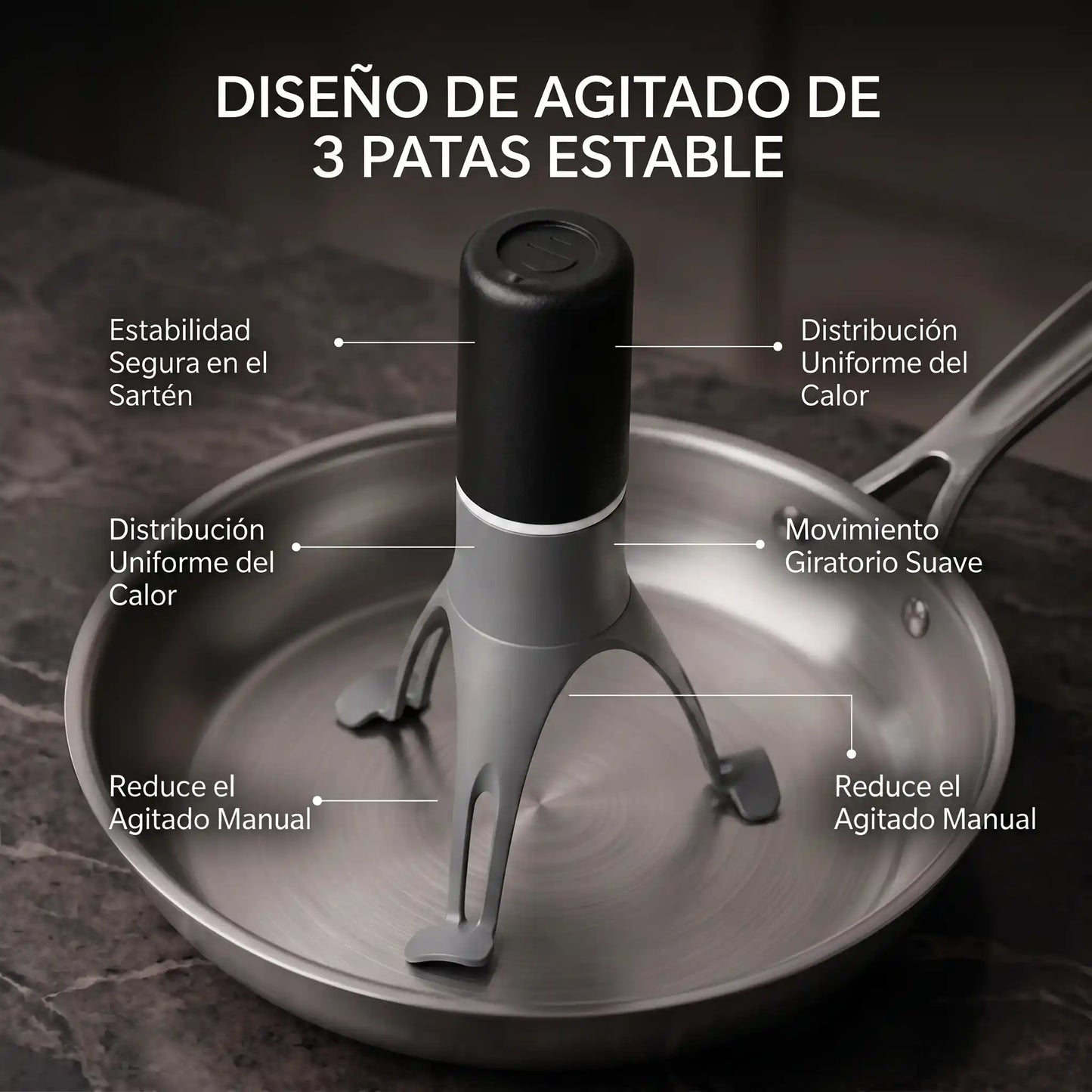 Mezclador automático 360 color gris oscuro batidor cocina uso diario