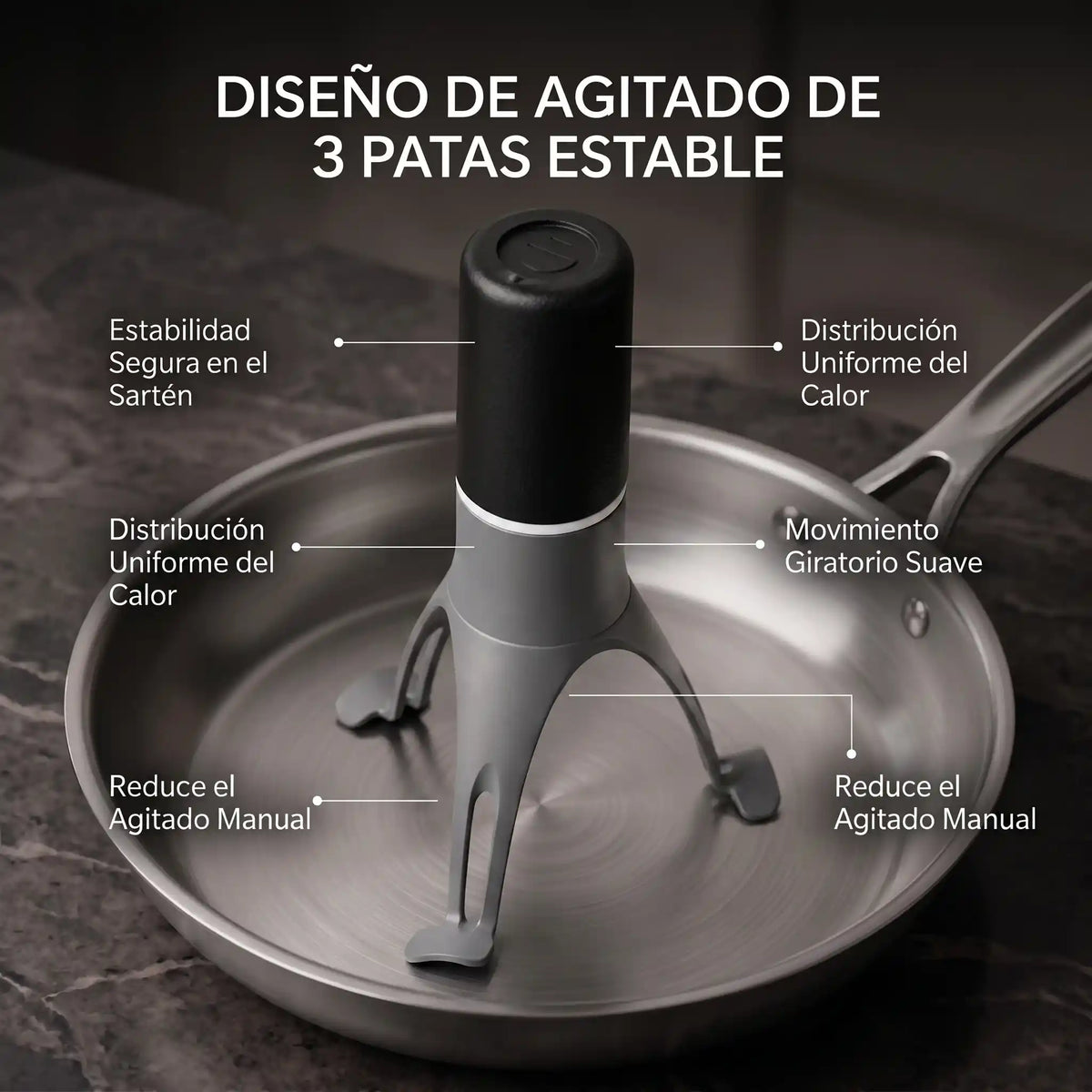 Mezclador automático 360 color gris oscuro batidor cocina uso diario
