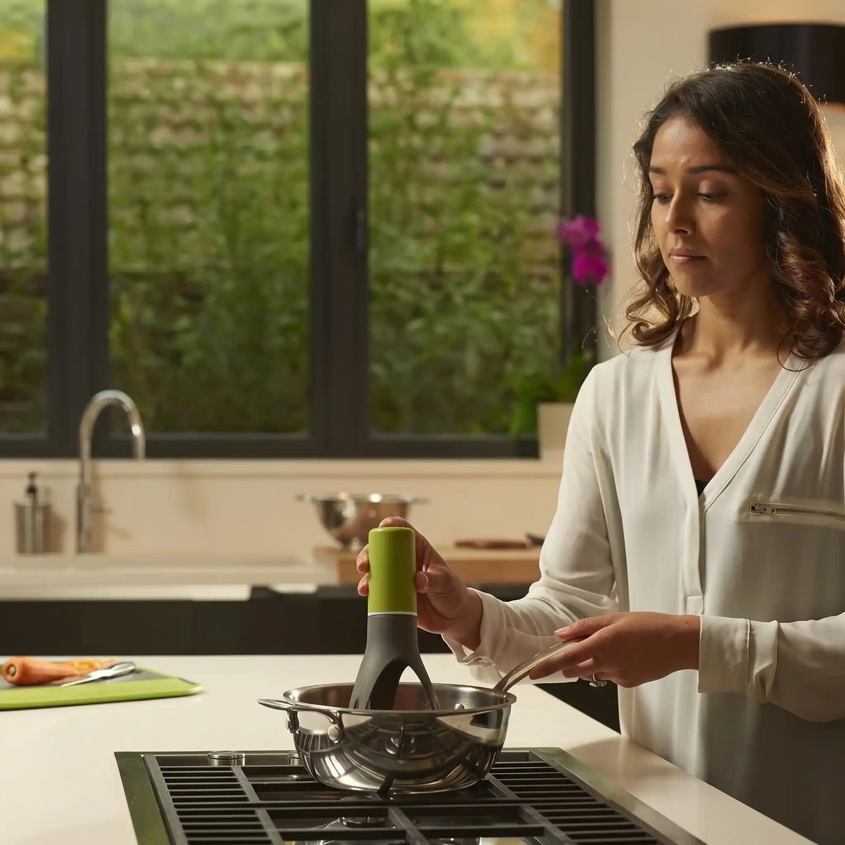 Mezclador automático 360 color gris oscuro batidor cocina uso diario