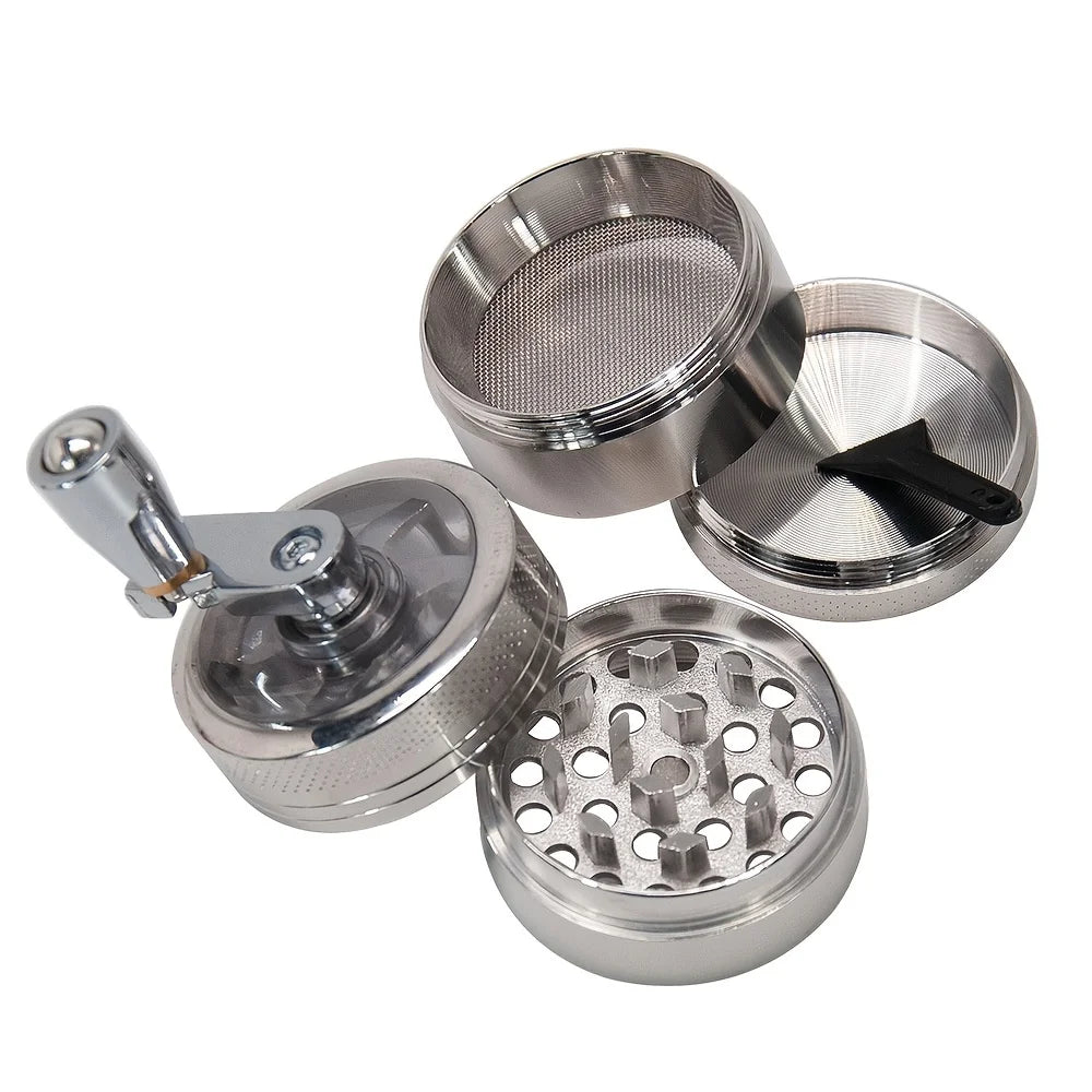 Molinillo de especias manual plateado acero inoxidable cocina
