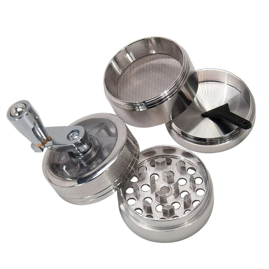 Molinillo de especias manual plateado acero inoxidable cocina
