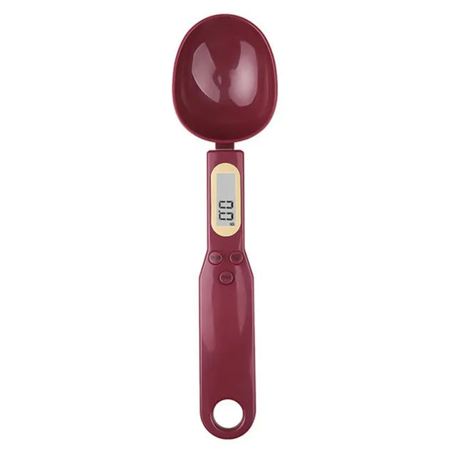 Medidor de cuchara digital LCD cocina color rojo 500g
