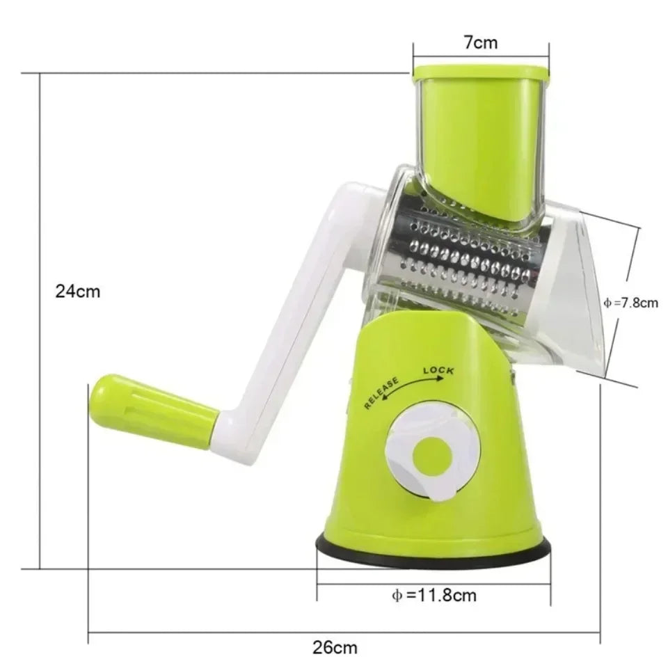 Rallador 3 en 1 de Alimentos + 3 Accesorios