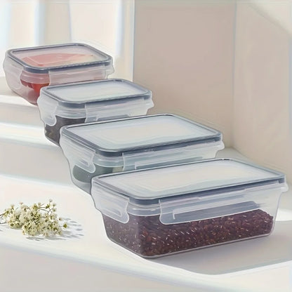 Set 8 recipientes herméticos sin BPA con tapa de cierre - apto microondas y congelador para frutas verduras y secos

