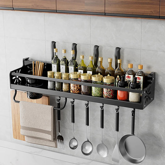 Estante de cocina aluminio pared 30cm con drenaje
