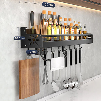 Organizador doble cocina aluminio pared 50cm
